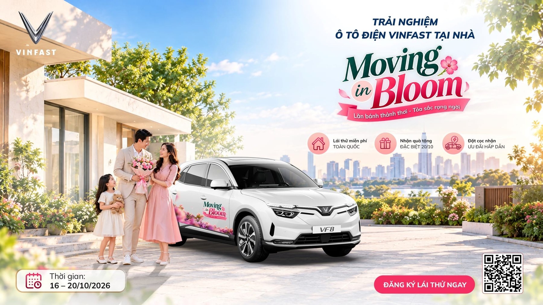 Chương trình trải nghiệm ô tô điện VinFast Moving in Bloom